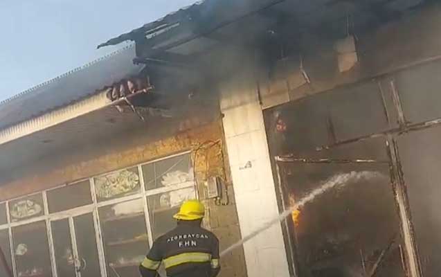 Sabirabadda bazarda yanğın - Video